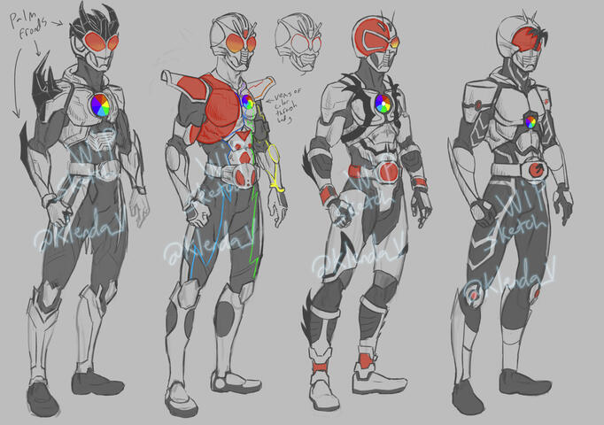 Original Character concept sketches for private client (digital)