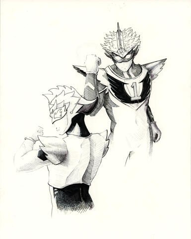 Ichiban and Reigo (ink)
