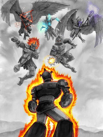Promo art for Titanous (ink and digital)