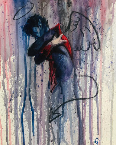Duality (acrylic and charcoal)